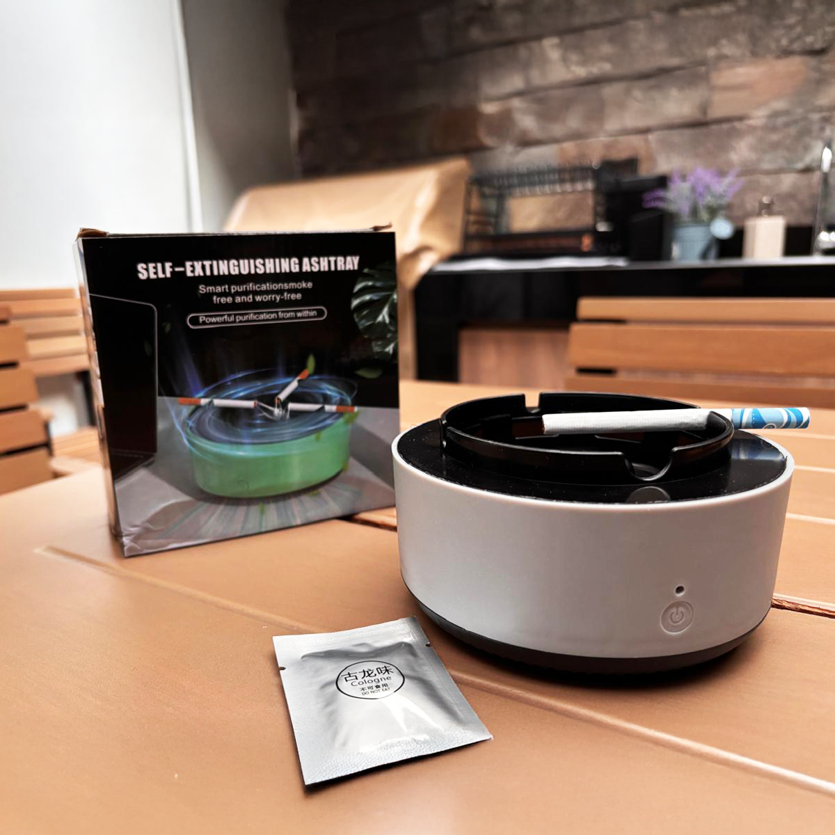 CENICERO INTELIGENTE CON PURIFICADOR DE AIRE