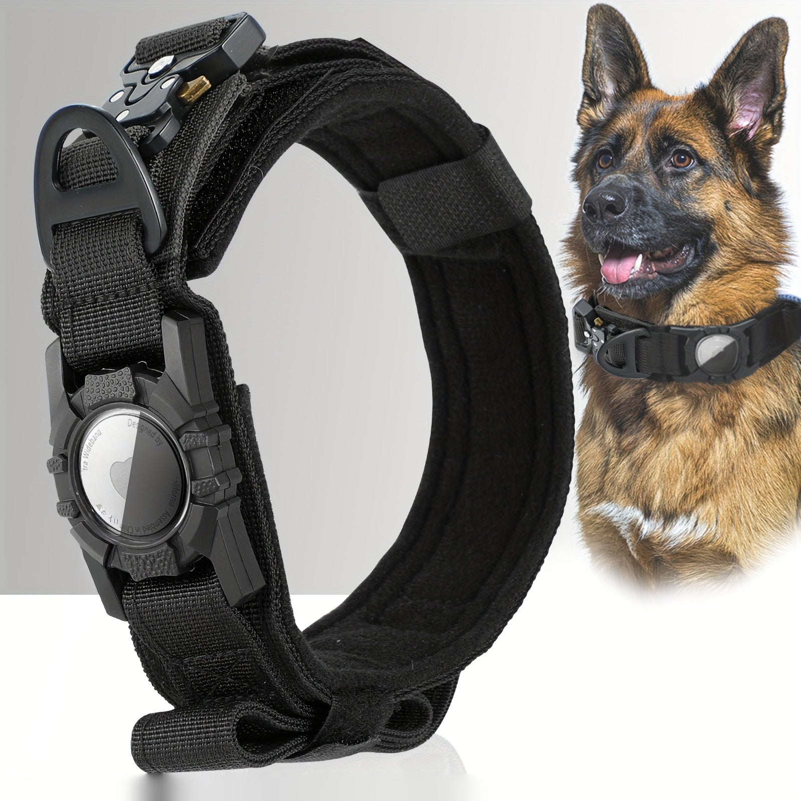 COLLAR ROBUSTO PARA PERROS CON PORTA TAG