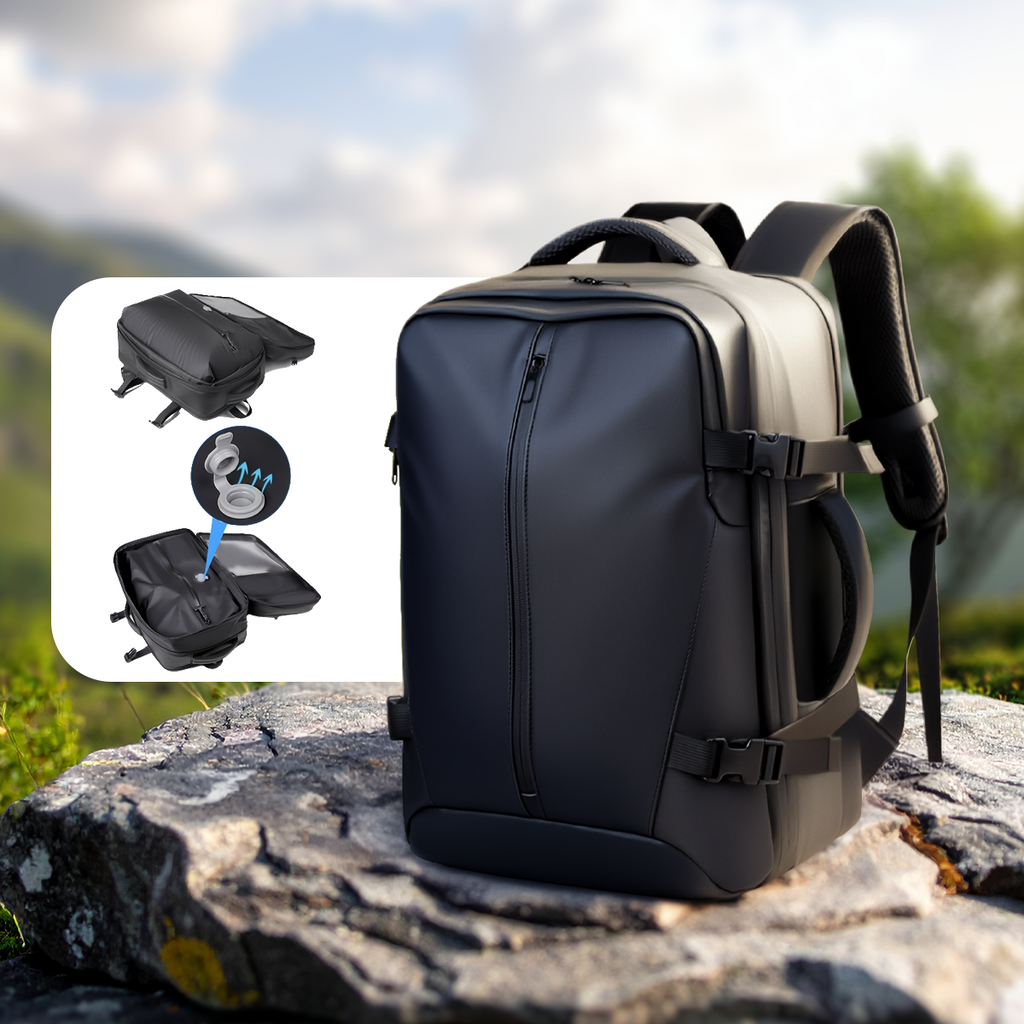 MOCHILA DE VIAJE CON SISTEMA AL VACÍO + BOMBA DE SUCCIÓN