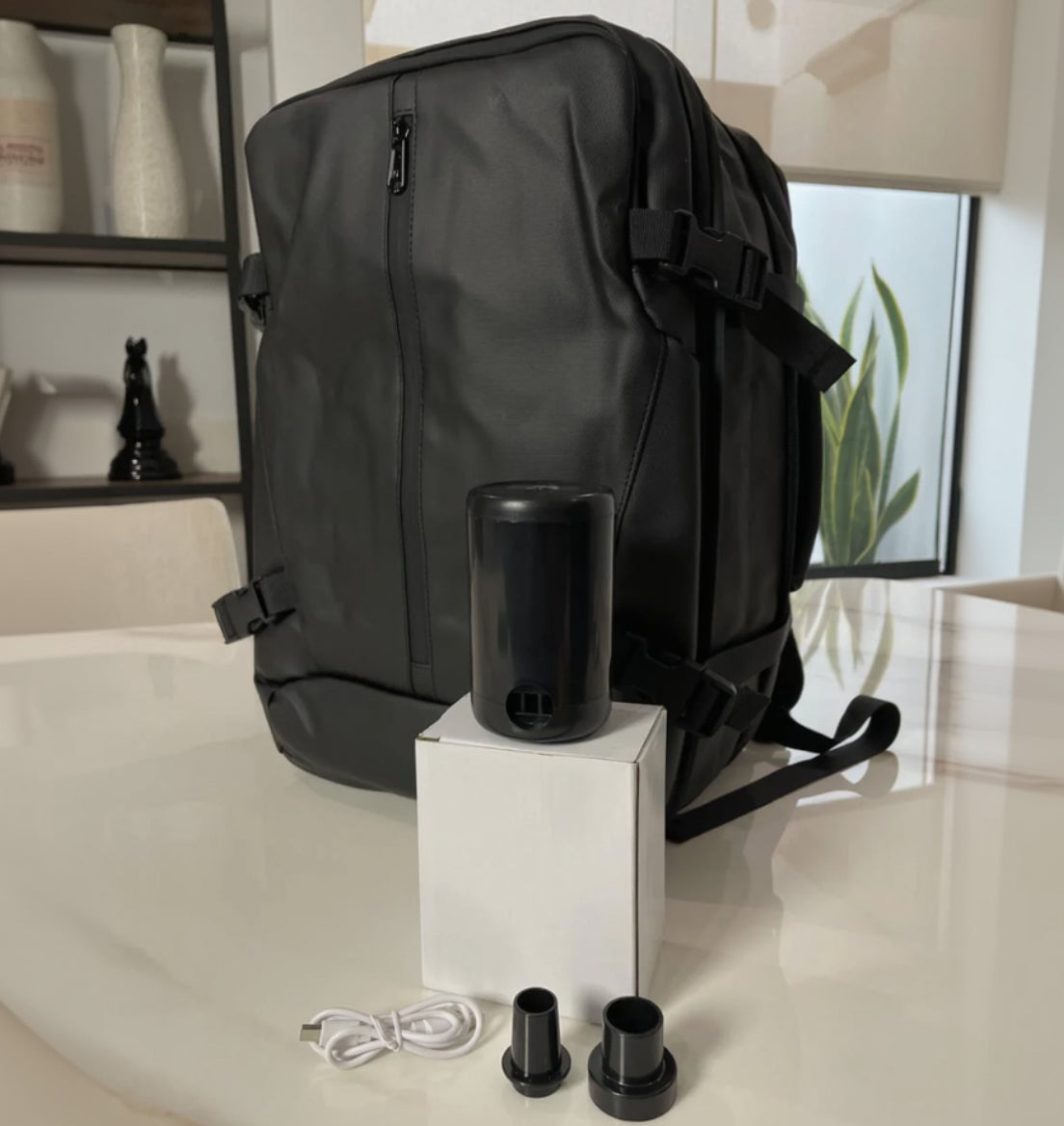 MOCHILA DE VIAJE CON SISTEMA AL VACÍO + BOMBA DE SUCCIÓN